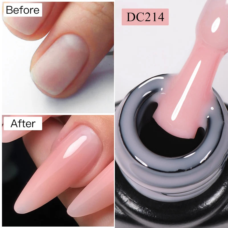 7ML Quick Extension Nail Gel - Semi-Permanent Crystal Pink & Nude UV Construction
