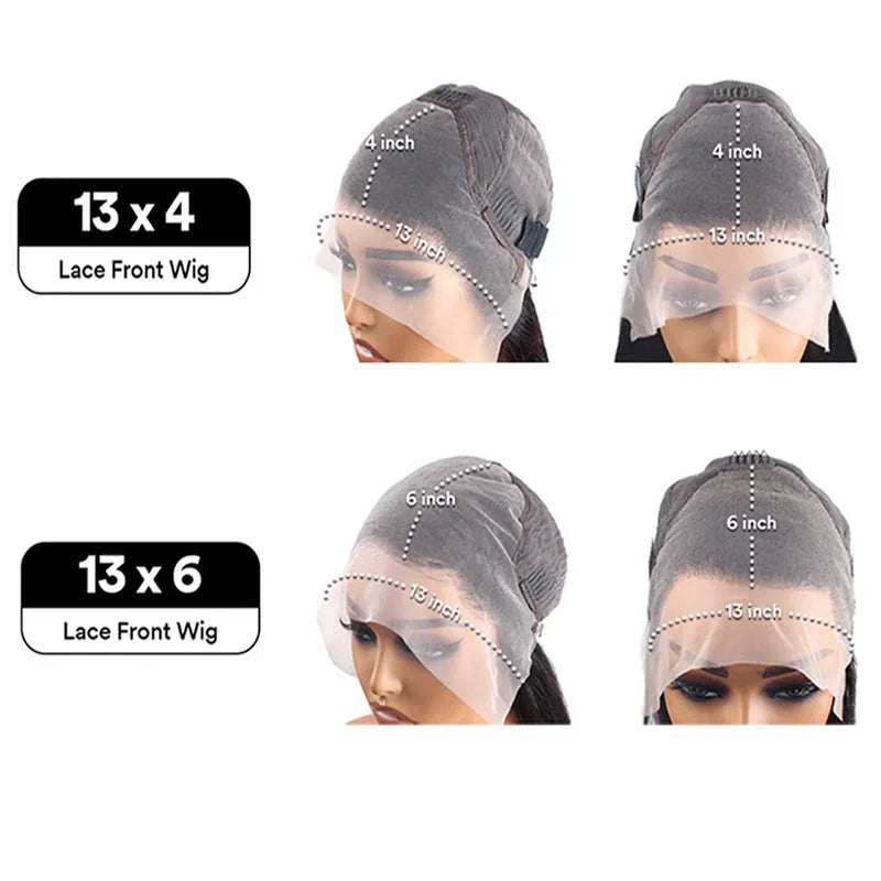 Curvique Human Hair Wigs for Women - Blonde Highlight, Deep Wave, 13x4 & 13x6 Lace Front