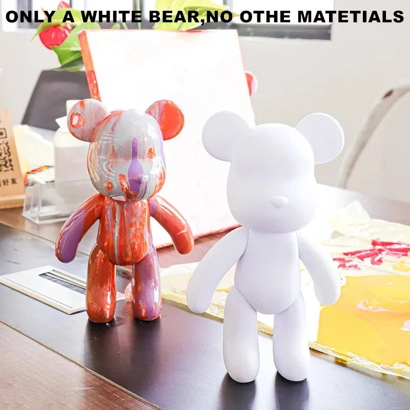 DIY Fluid Bear Sculpture Kit - Handmade Vinyl Bear Figurine for Home & Kids