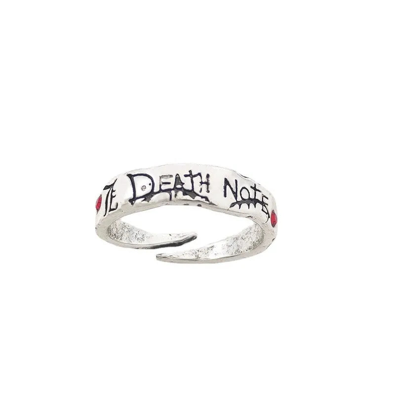 Adjustable Anime Death Note Yagami Light Alloy Ring Cosplay Jewelry Gift for Men Women