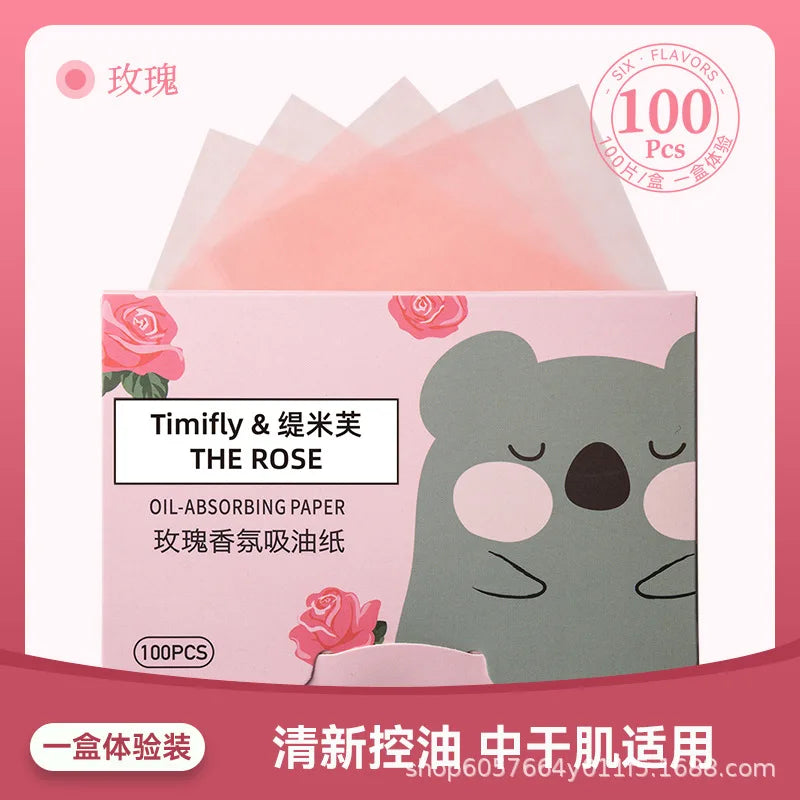 Face Blotting Paper Oil Control 100Pcs Facial Oil Absorbing Soft Tissues
