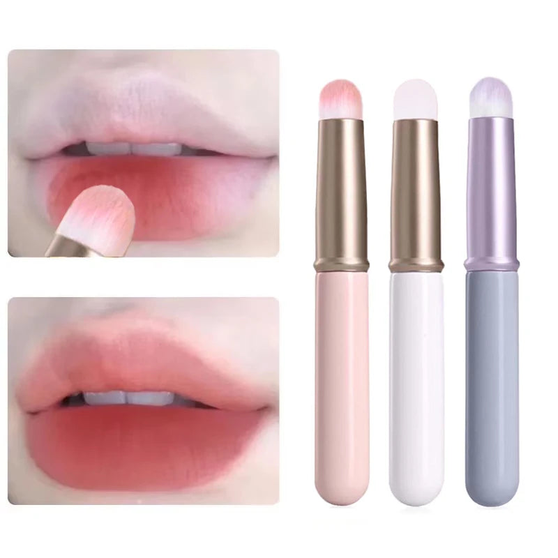 Mini Lip Brush for Lipstick and Concealer - Soft Round Tip Makeup Tool