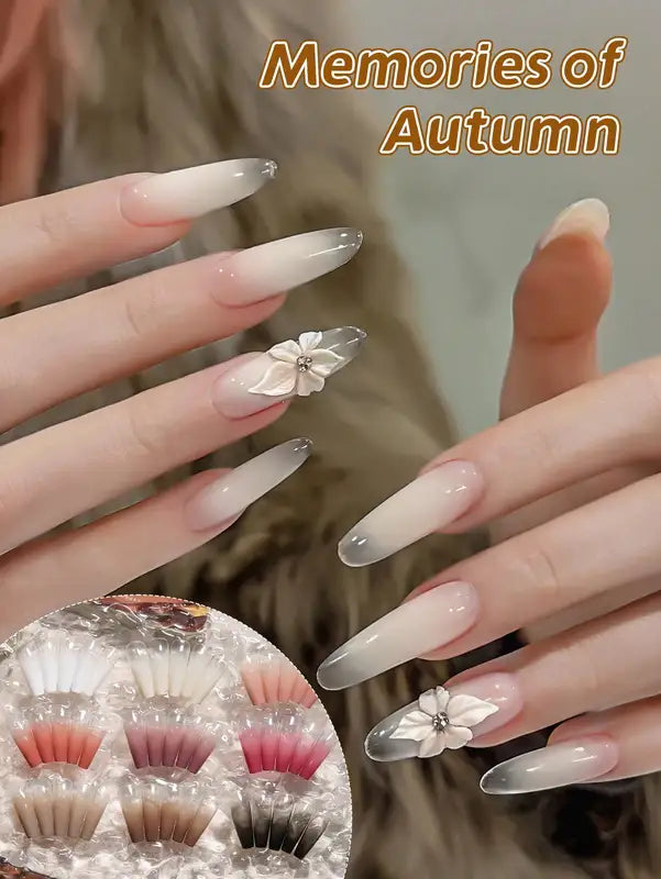 9-Colors Autumn Pattern Gel Nail Polish Set - Vibrant Semi-Solid Colors
