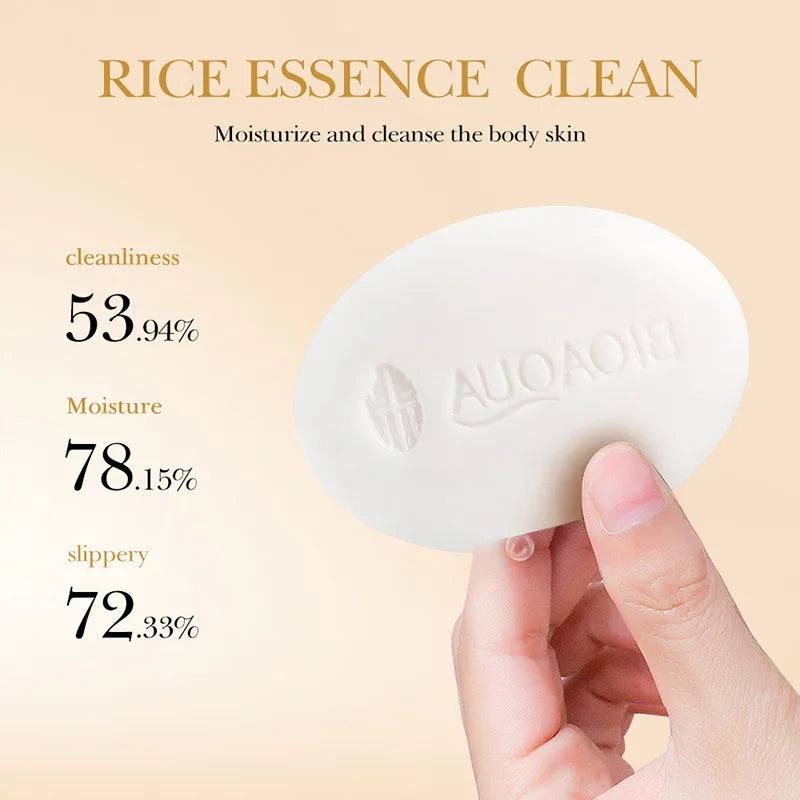 White Rice Facial Soap - Moisturizing & Oil Control Cleansing Foam