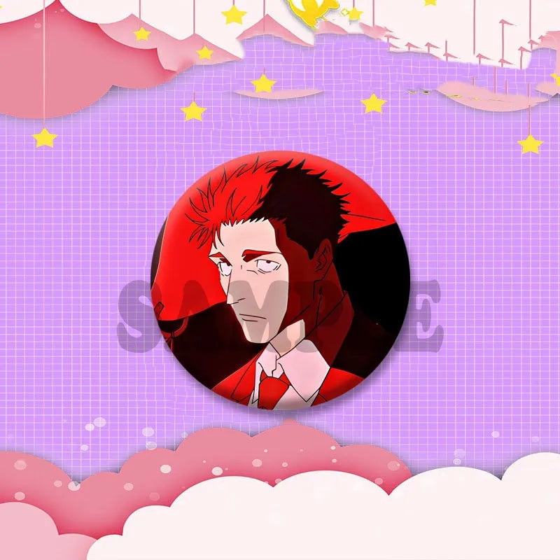 Anime Character Badge Pin Cartoon Role Playing Round Brooch for Bag Clothes Accessories