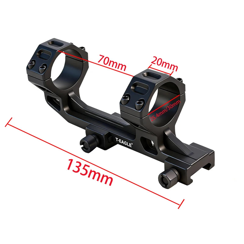 One-Piece Cantilever Level Bracket for Picatinny Rail Mount with Bubble Level