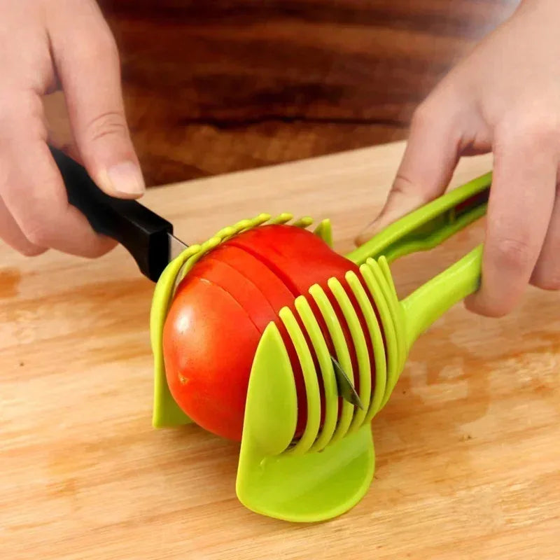 Kitchen Fruit Slicer for Citrus Tomatoes & Onion - Stainless Steel Handheld Tool