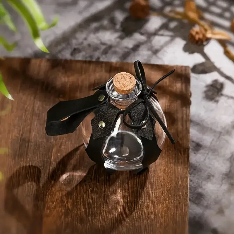 Magic Potion Bottle Set - Glass Wizard Bottles with Cork Stopper for Halloween Cosplay