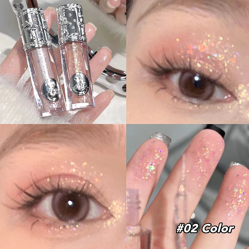 Glitter Liquid Eyeshadow Pearlescent Sparkling High Gloss Eye Makeup - LookBeauty