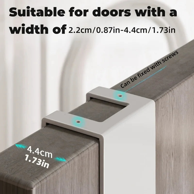 1/6 Piece Over-the-Door Hook Set - No-Drill Storage Rack for Kitchen & Closet