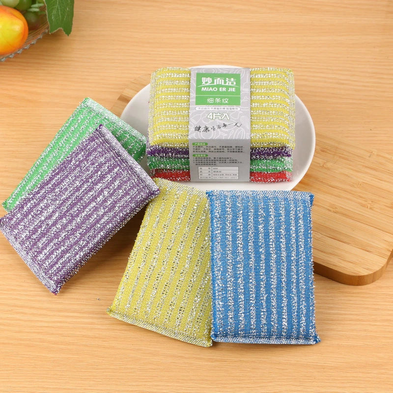 Multi-Size Double-Sided Dishwashing Sponges Kitchen Cleaning Tool Set
