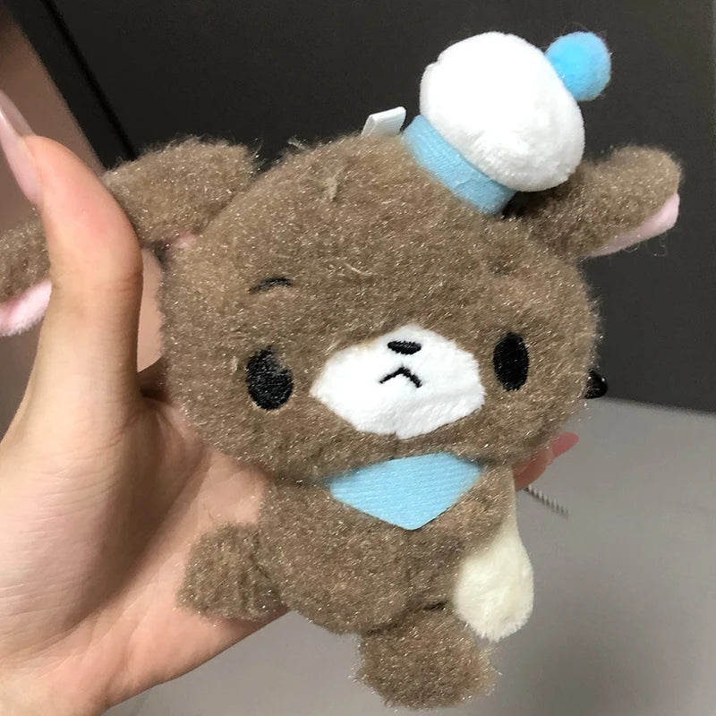 Cute Furry Plush Bunny Keychain - Cartoon Heart Bag Charm, Portable Toy