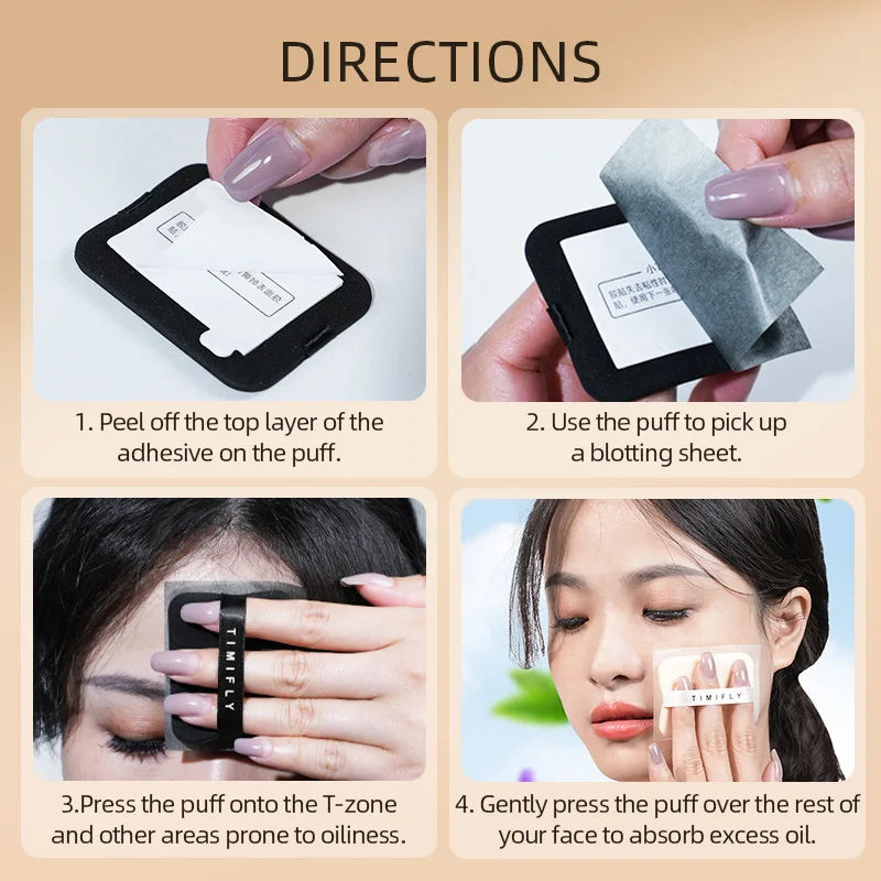 100 Sheets Oil Blotting Paper for Face Oil Control Refillable Facial Tissues