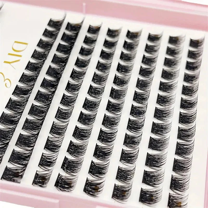 False Eyelash Extension Kit - Individual D-Roll, Multiple Lengths, Easy Application, Odorless for Home Use