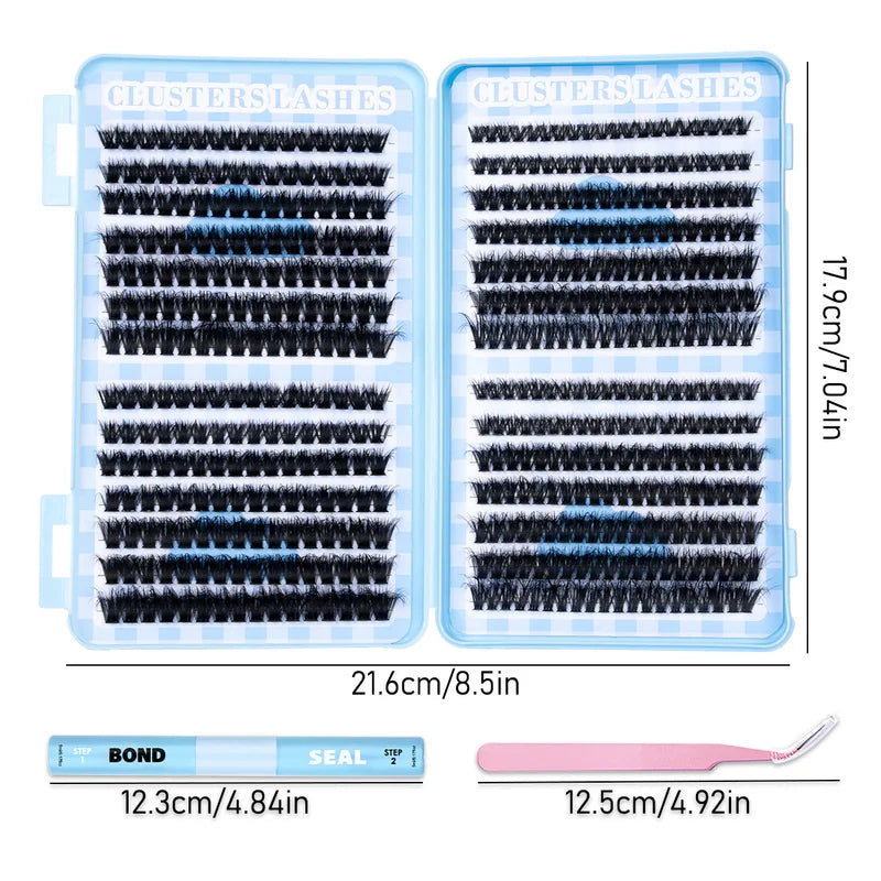 DIY Lash Extension Clusters - Reusable Natural Eyelashes with Tweezers