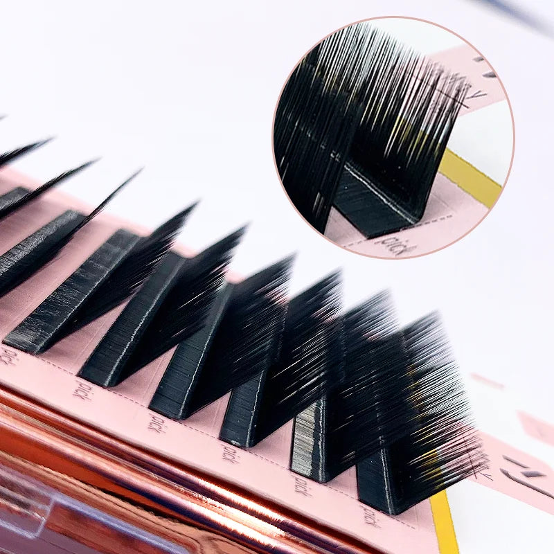 L Curl Eyelash Extensions Mix 8-16mm Mink False Lashes for Dramatic Eye Makeup