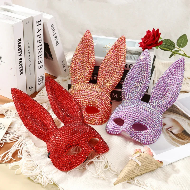 Full Diamond Animal Party Mask for Women & Men - Rabbit, Halloween, Festival