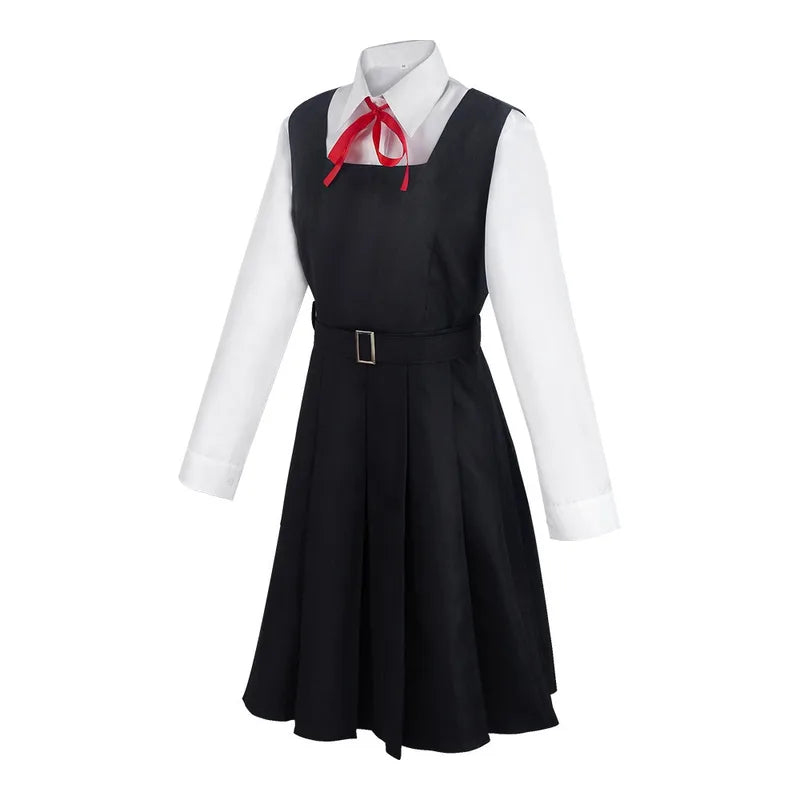 Mitaka Asa Cosplay Costume Set with Dress, Necktie, Socks & Belt Halloween