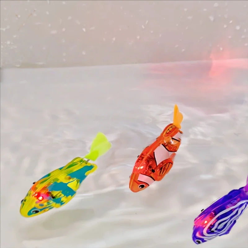 Baby Fish Swimming Toy Light-Up Sensor Water Play Bath Toy - Realistic Clownfish
