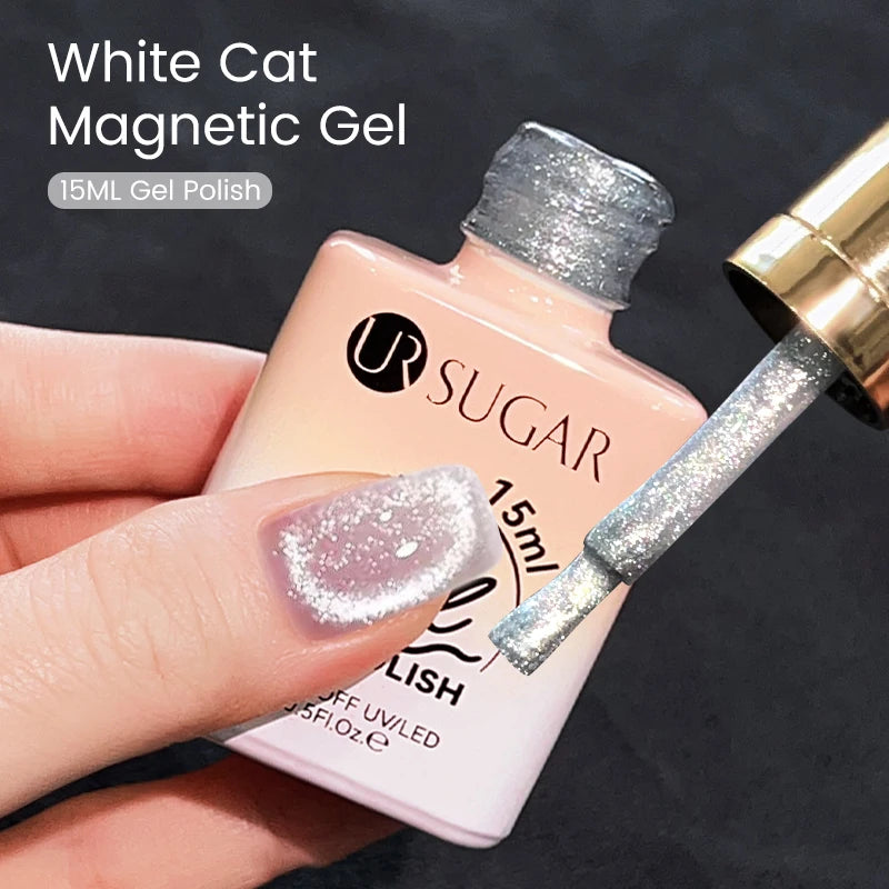 15ml Magnetic Glitter Gel Nail Polish - UV & LED Light Compatible, Semi-Permanent
