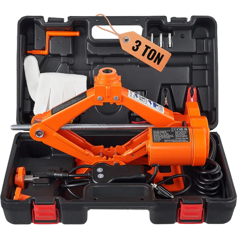 Electric Car Jack 5 Ton Hydraulic & Inflator Kit for Tires, Portable