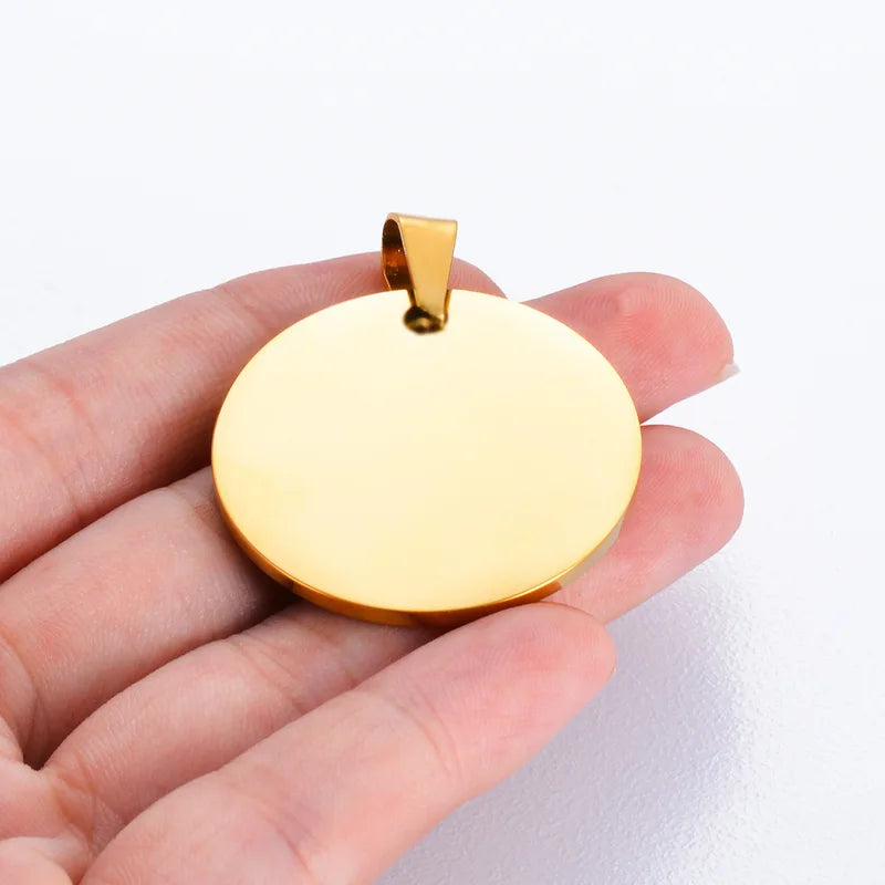 Wholesale Military Style Disc Pendant Necklace Set - 6 Colors & 4 Sizes