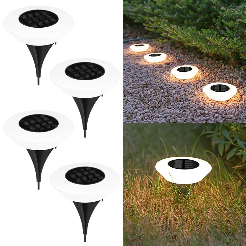 LED Solar Ground Lights Waterproof Outdoor Garden Pathway Lawn Decor 1-8pcs