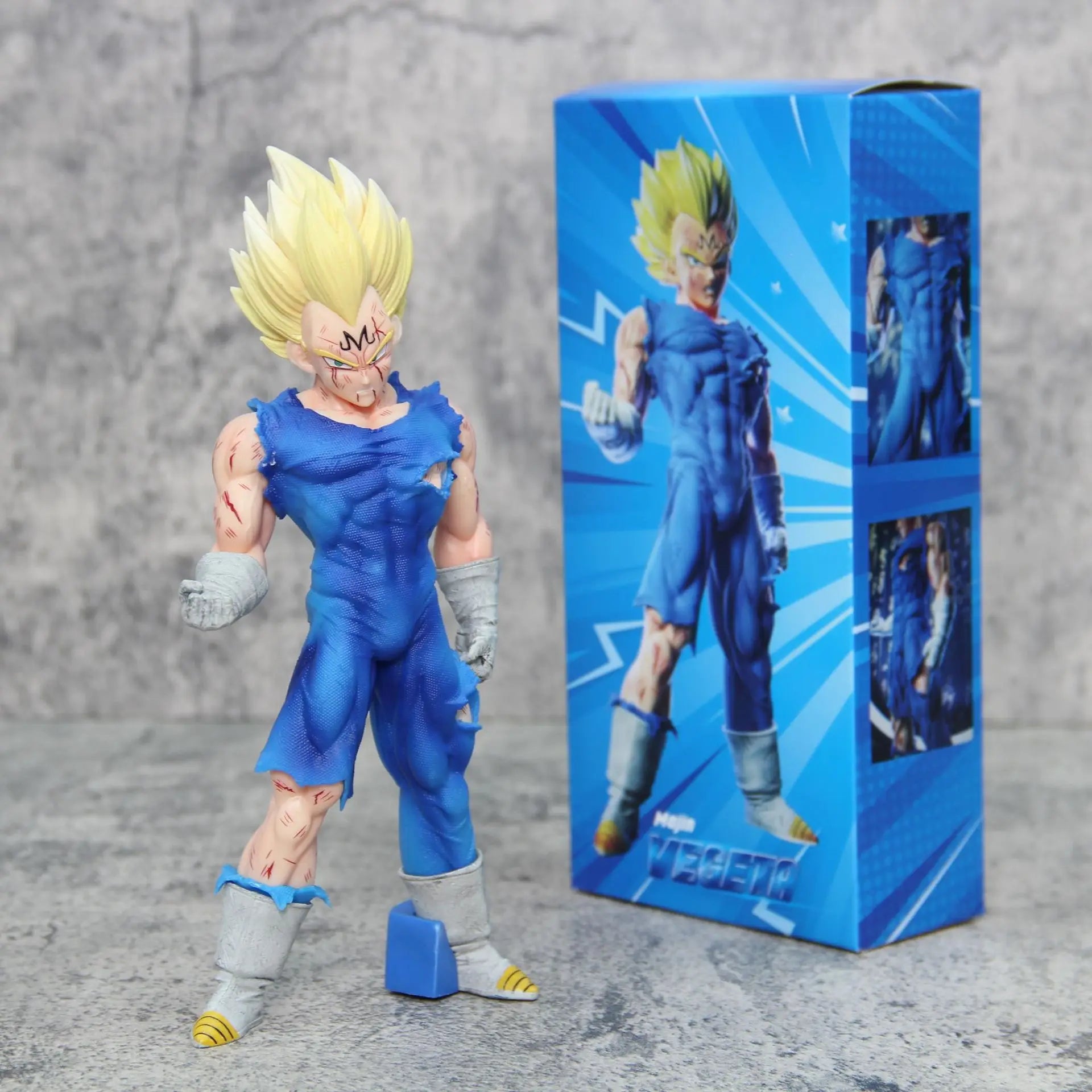 20CM Anime Dragon Ball Action Figures Goku Vegeta Battle Damage Statue PVC Model Toy