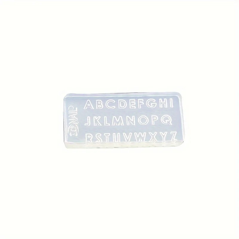 3D Letter Nail Art Silicone Mold Set - Mini A-Z & Numbers for DIY Nail Decoration