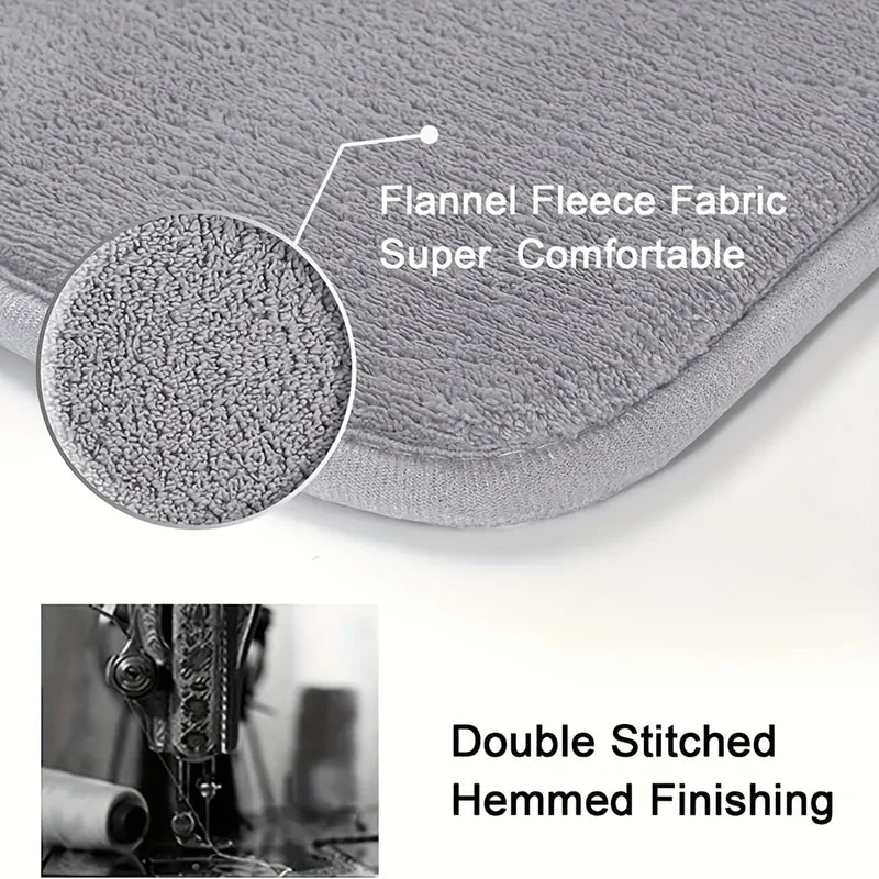 Soft Absorbent Bathroom Floor Mat Non-Slip Sponge Shower Room Rug