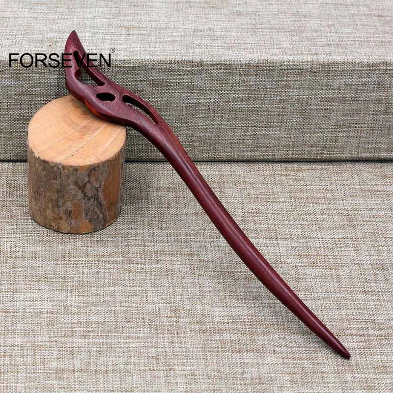 Vintage Red Sandalwood Hairpin Clips for Women Girls Men - Retro Hair Accessories