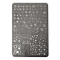 Moon & Star Nail Art Stamping Plates 14.5x9.5 cm for DIY Manicure & Nail Design