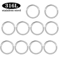 1/10PCS Stainless Steel Nose Ring Hoop Earring Piercing Body Jewelry for Women