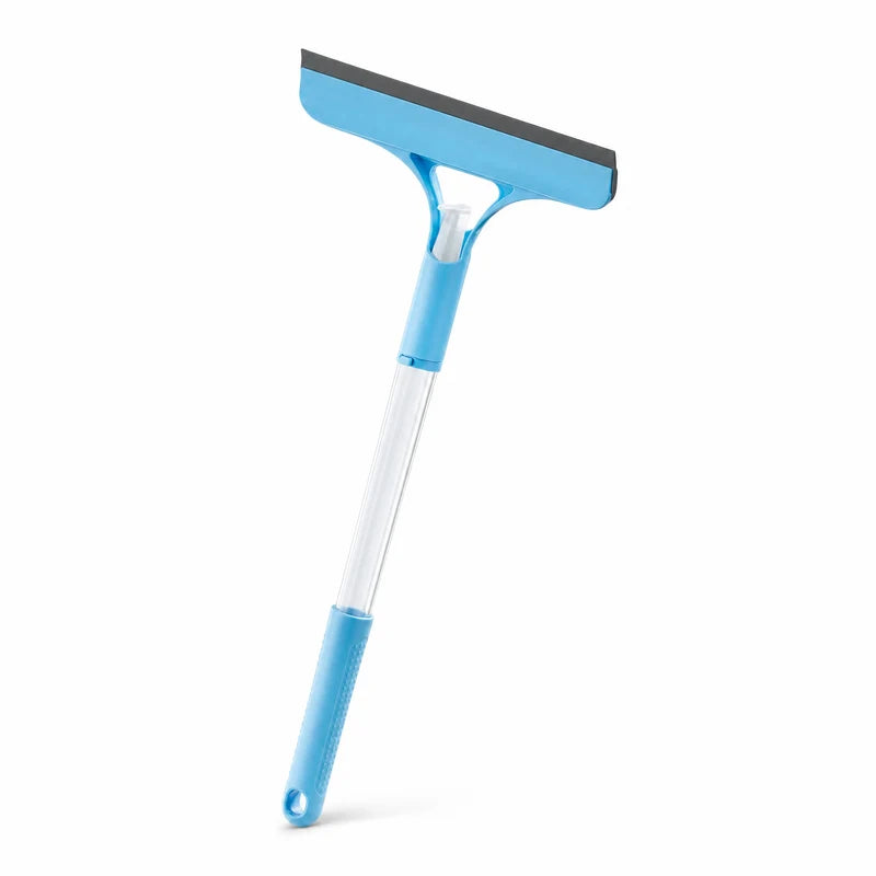 Handheld Glass Cleaner Squeegee with Spray & Sponge - Streak-Free Car Bathroom Kitchen