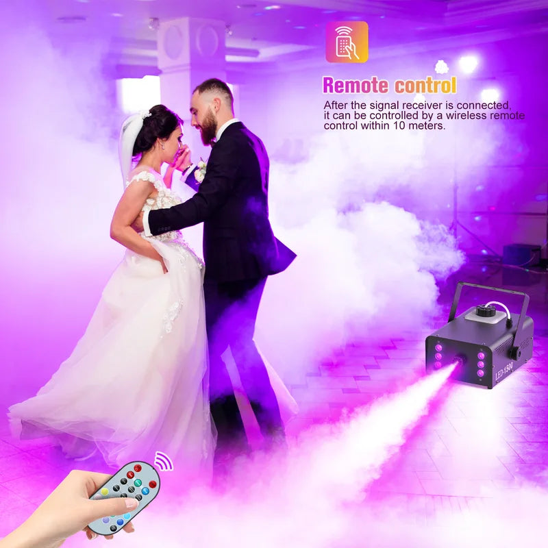 1500W RGB Fog Machine with Remote Control for DJ Party Stage Effects