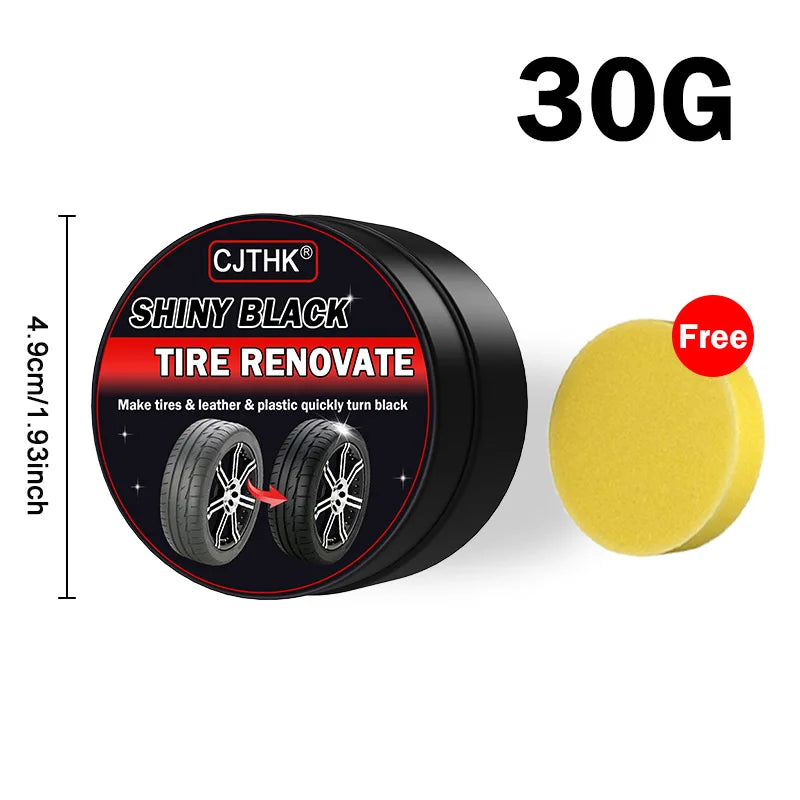 Car Tire Coating Wax 30g Tire Shine and Protective Paste for Rubber Parts