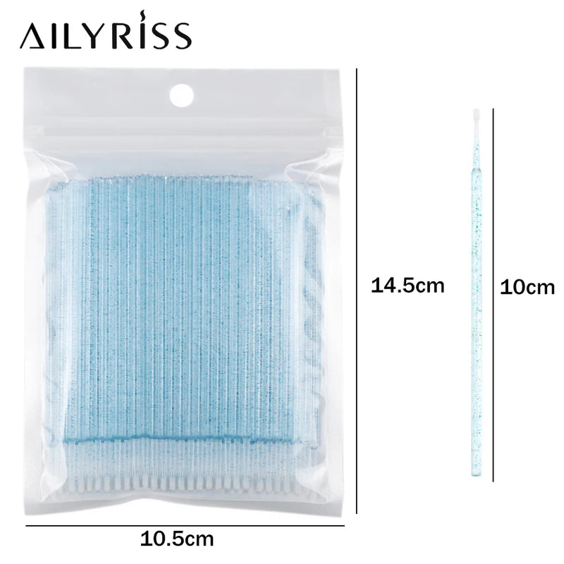 Disposable Micro Brush Applicators for Eyelash & Lip Makeup - 500 Pcs Set
