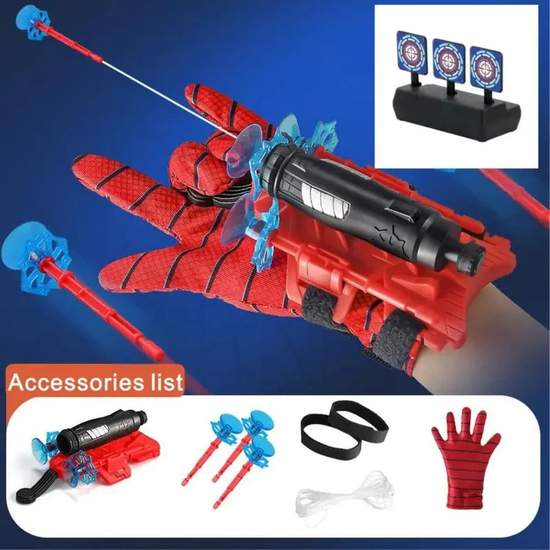 Children's Spider Web Shooter Toy Set with Gloves for Superhero Role Play