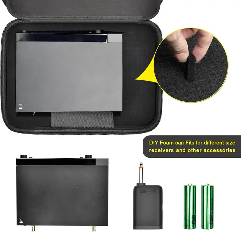 Wireless Microphone Storage Case for Karaoke Microphone System - Large Capacity