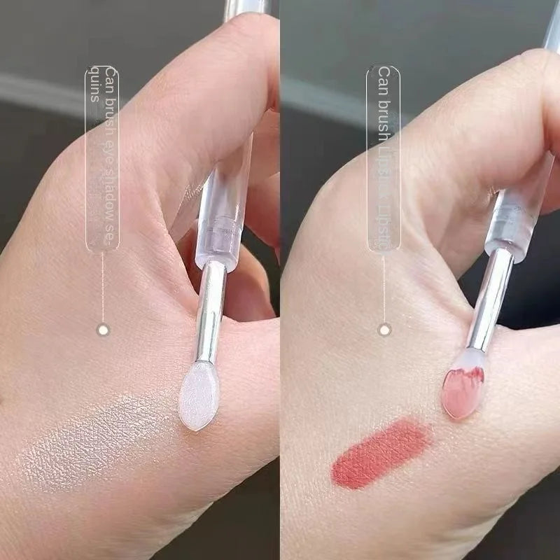 Portable Silicone Lip & Eye Makeup Brush Set - Soft, Multifunctional Applicators