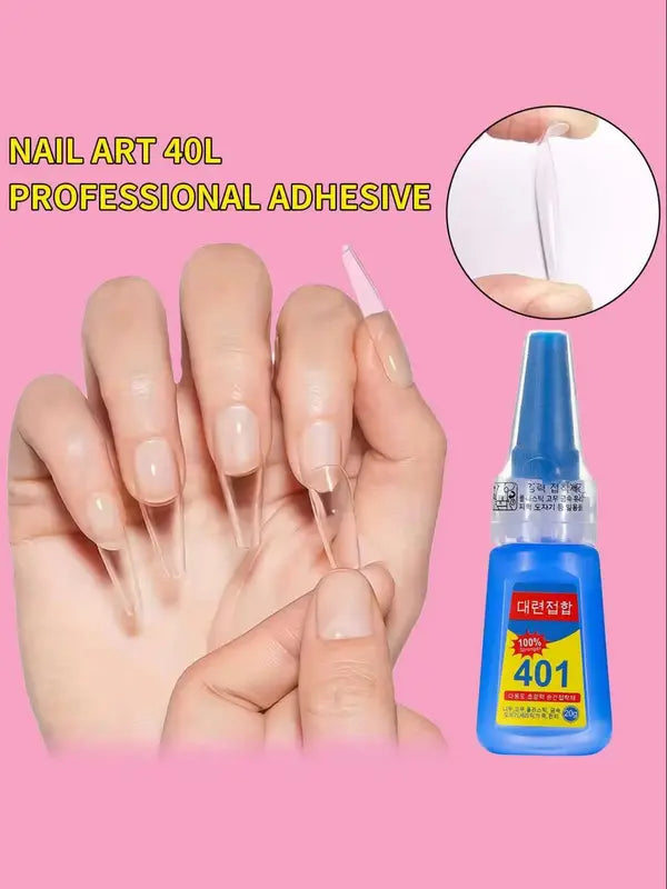 Strong Quick-Drying Nail Sticker Glue - Multi-Purpose Nail Art Adhesive 20ml
