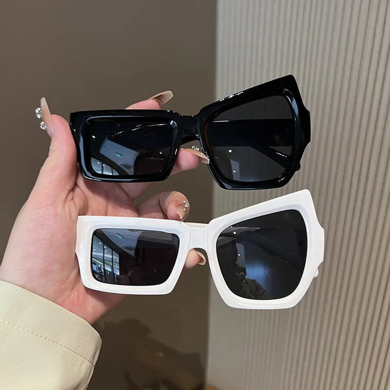Unisex Polygon Vintage Sunglasses for Women and Men Square Sun Glasses Shades