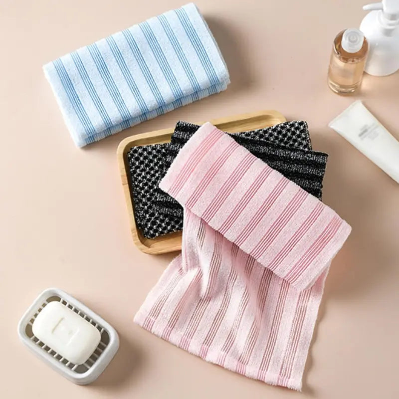Exfoliating Body Wash Cloth Towel Bath Scrubber Full Body Exfoliator