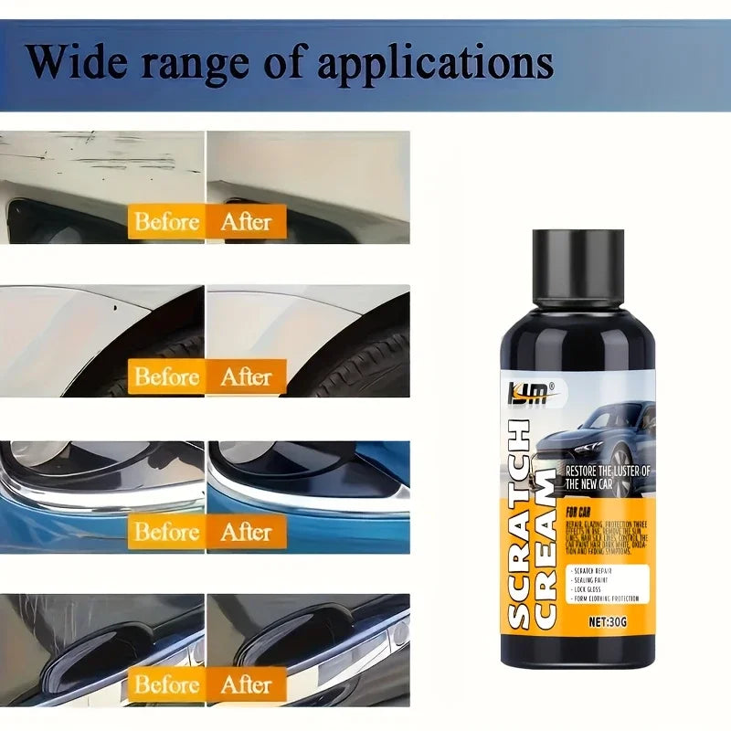 Car Scratch Removal Wax & Polishing Kit - Paint & Wheel Surface Repair with Nano Coating