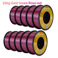 Tri-Color Silk PLA 3D Printer Filament 10kg - 1.75mm for FDM 3D Printing