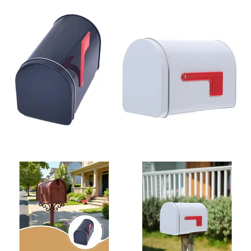 Retro Tinplate Mailbox - Mini Decorative Mail Slot for Home & Garden