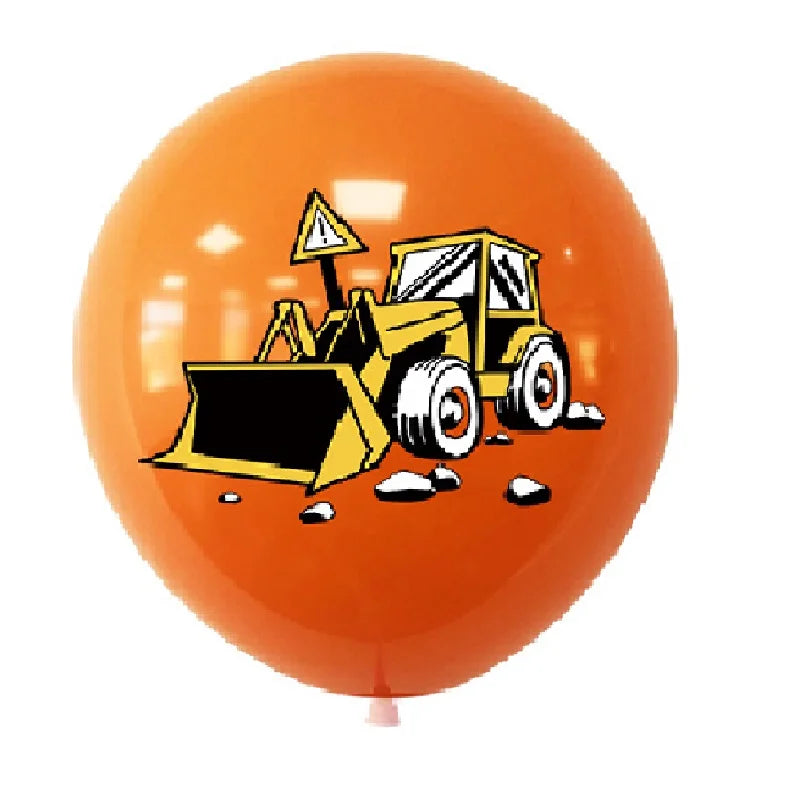 10pcs Construction Vehicle Theme Latex Balloons for Birthday Party Decoration