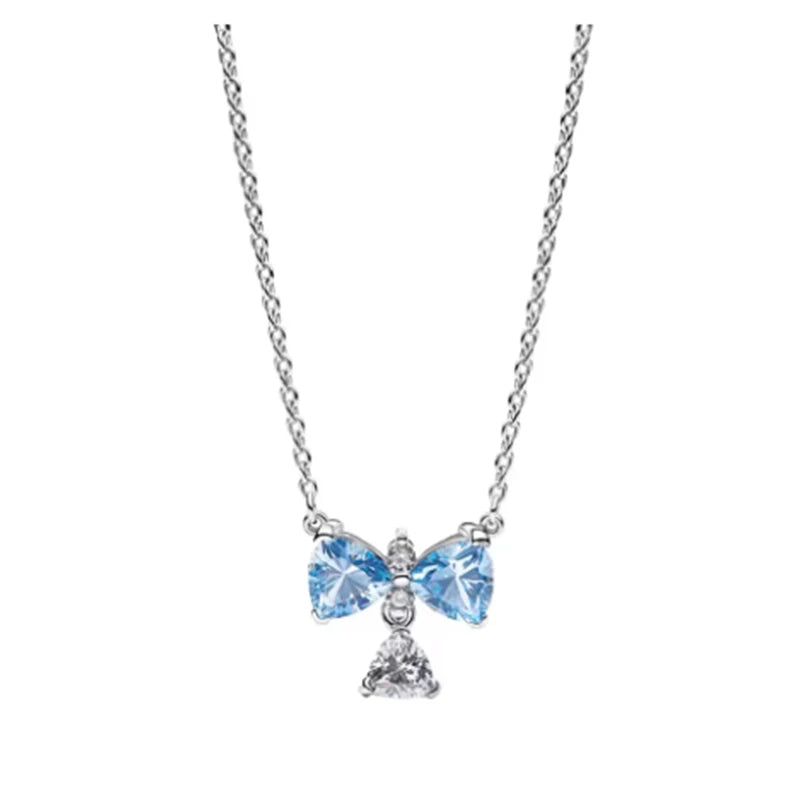 925 Silver Love Key Pendant Necklace for Women - Wedding Party Jewelry Gift