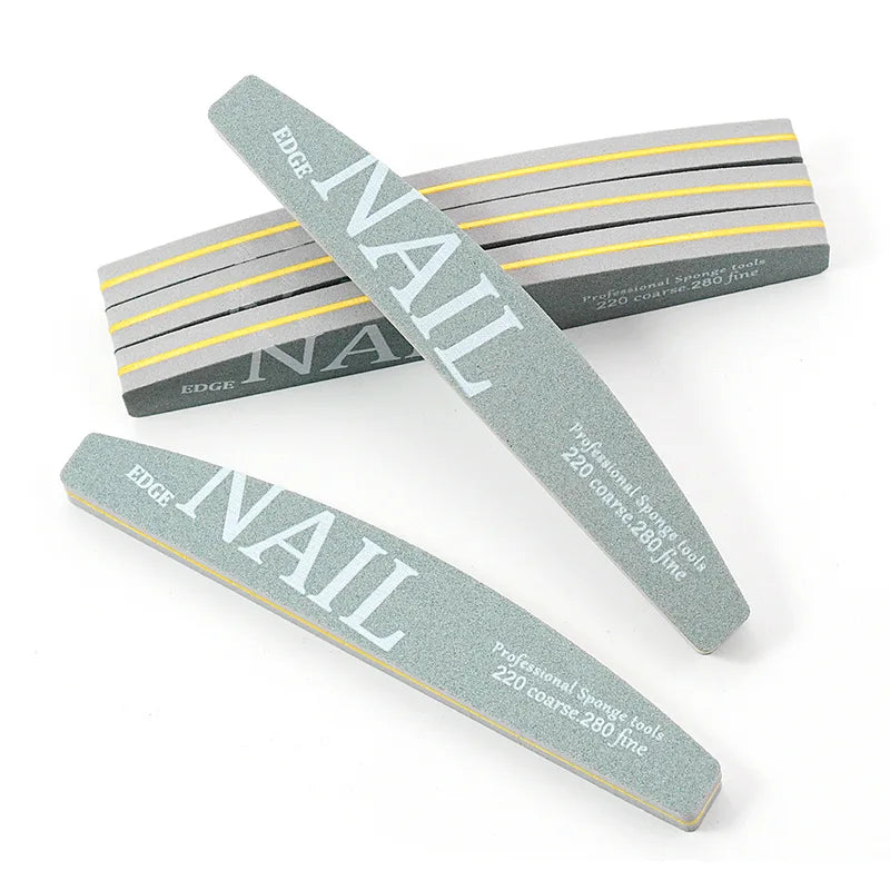 Sponge Block Nail Art File - 220/280 Grit Manicure Buffer & Nail Tool Set