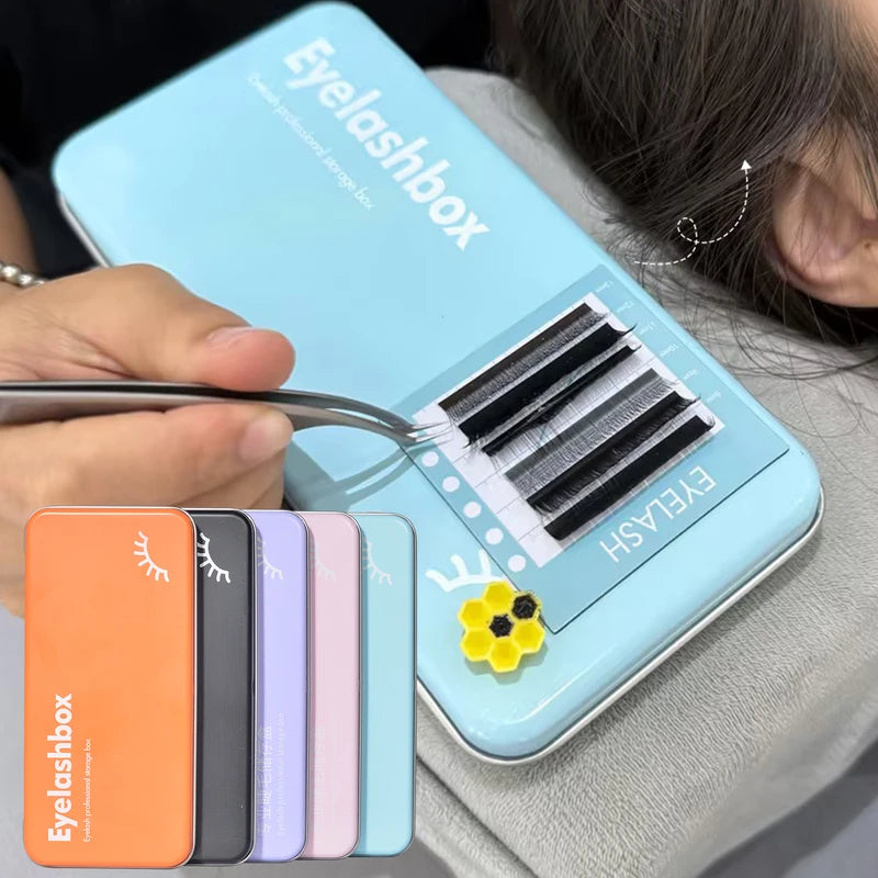 Magnetic Eyelash Extension Storage Box with Display Palette - Lash Organizer Case